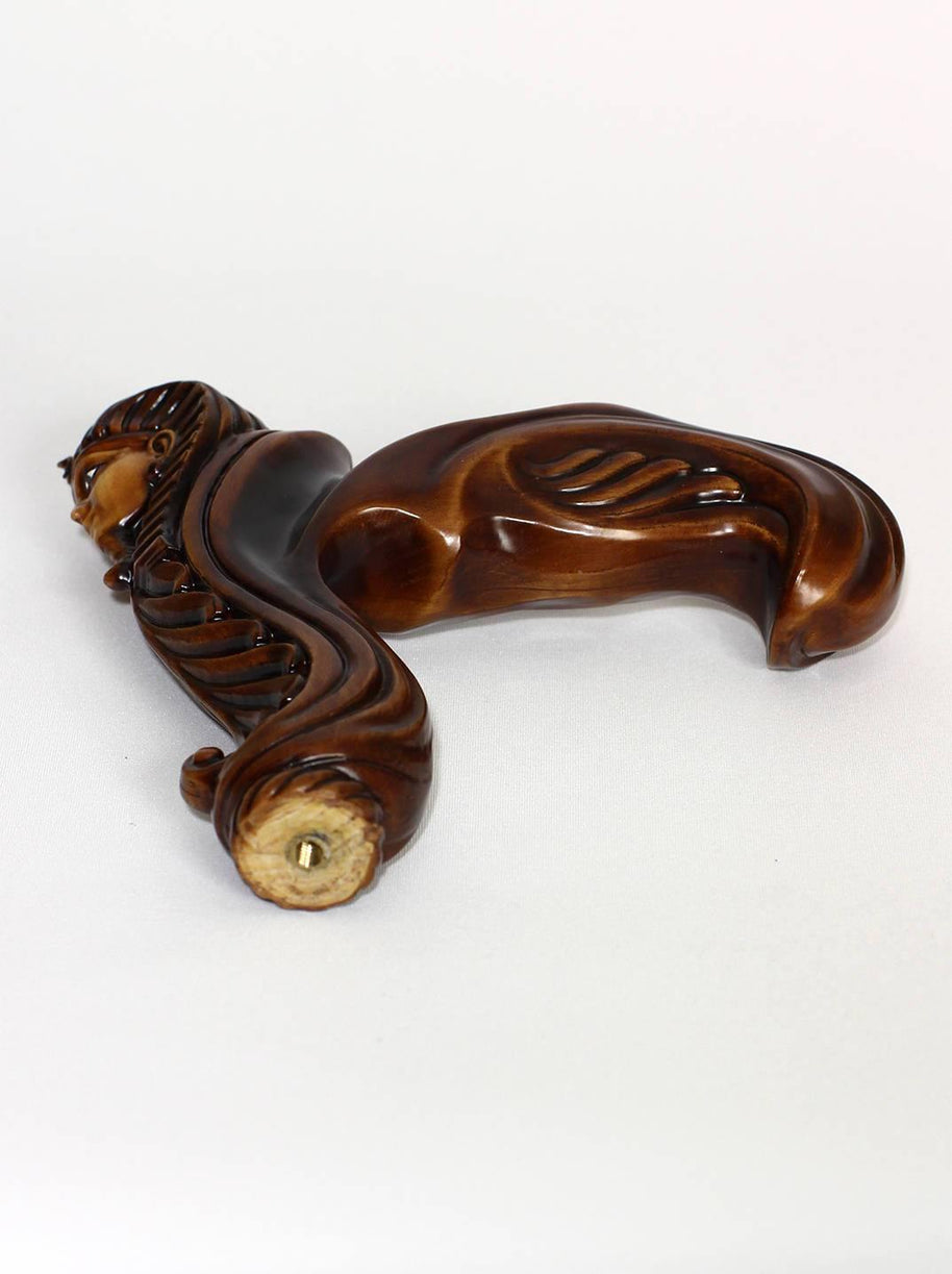 Ergonomical Handle! Wooden Walking Cane Stick Carved Egypt Pharaoh - GC-Artis Walking Sticks Canes
