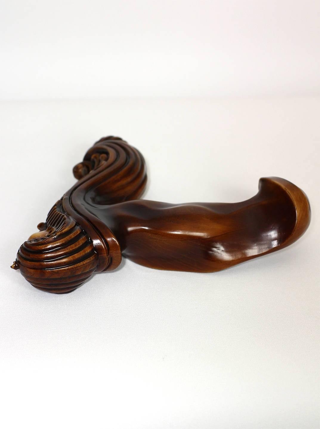 Ergonomical Handle! Wooden Walking Cane Stick Carved Egypt Pharaoh - GC-Artis Walking Sticks Canes