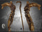 Lizard & Flower Ladies Hand Carved Walking Stick - GC-Artis Walking Sticks Canes