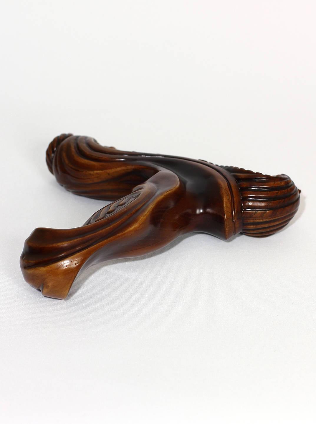 Ergonomical Handle! Wooden Walking Cane Stick Carved Egypt Pharaoh - GC-Artis Walking Sticks Canes