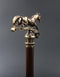 Walking Stick Cane Horse Solid Bronze & wood classic vintage style - GC-Artis Walking Sticks Canes