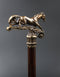 Walking Stick Cane Horse Solid Bronze & wood classic vintage style - GC-Artis Walking Sticks Canes