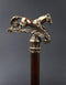 Walking Stick Cane Horse Solid Bronze & wood classic vintage style - GC-Artis Walking Sticks Canes