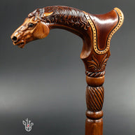 Wooden Cane Walking Stick Horse with Saddle - GC-Artis Walking Sticks Canes