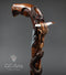 Buffalo Skull & Snake Dark Wooden Cane Walking Stick - GC-Artis Walking Sticks Canes