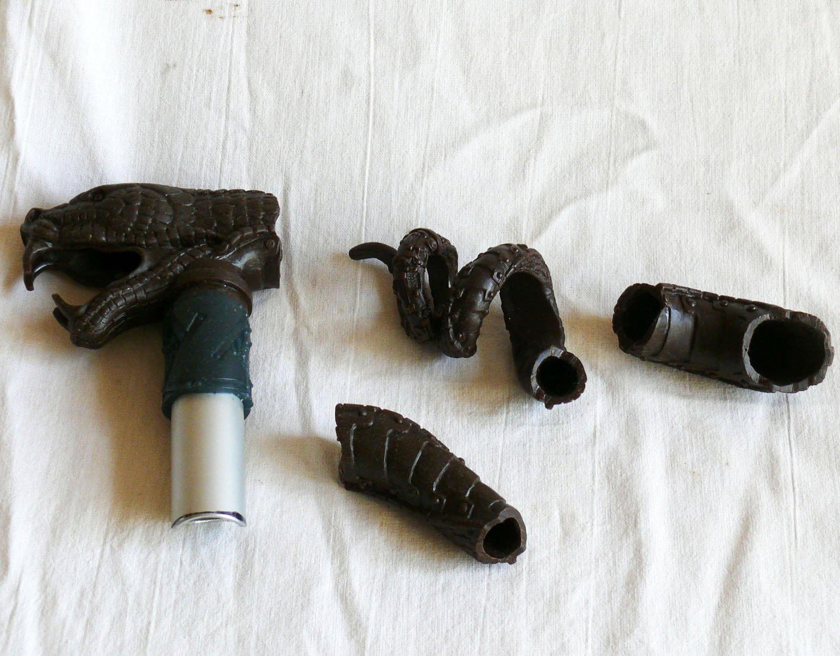 Collectible Dragon Snake Bronze Walking Stick Cane Brass Casted Artisan - GC-Artis Walking Sticks Canes