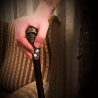 Bronze Skull Walking Stick Cane Top Knob Handle - GC-Artis Walking Sticks Canes