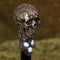 Bronze Skull Walking Stick Cane Top Knob Handle - GC-Artis Walking Sticks Canes