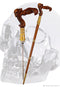 Wooden Skull Walking Stick Sword Cane with Gems, Silver, Gold - GC-Artis Walking Sticks Canes