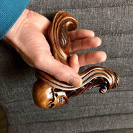 Skull Head Cane Wooden Walking Stick Anatomic Grip - GC-Artis Walking Sticks Canes