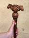 Friendship Handshape Wooden Walking Stick Cane 