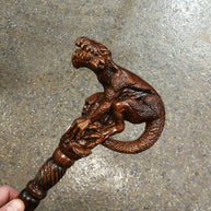 Swamp monster wooden walking stick cane - GC-Artis Walking Sticks Canes