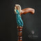 Winged Angel CANE Wooden Walking Stick Cane Crafted Carved light gift for ladies comfortable handle art wood