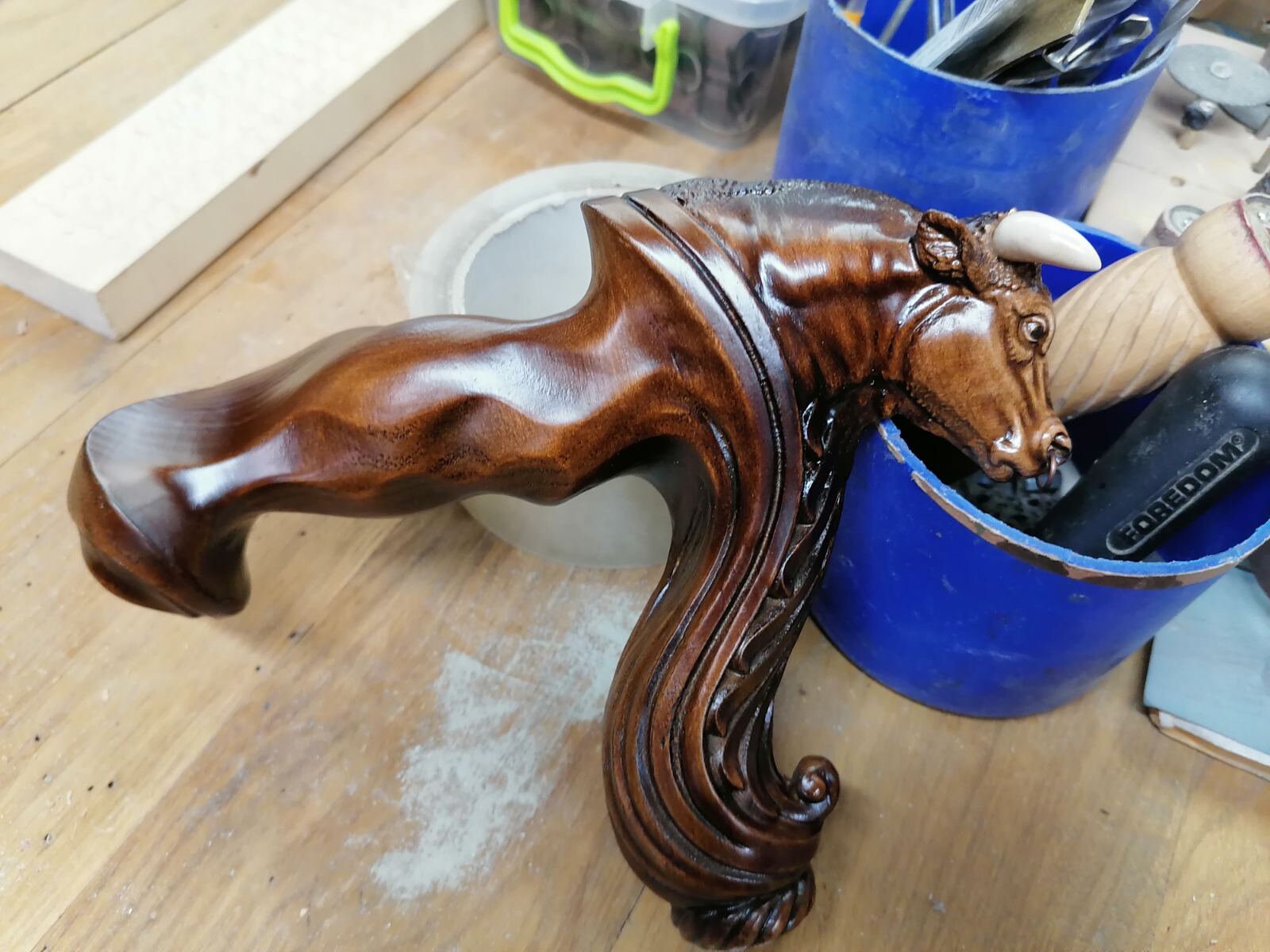 Replacement Ergonomic Wooden Handle for Walking Stick Cane without a shaft