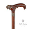 Tiger Walking Cane wood & bronze 