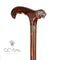 Tiger Walking Cane wood & bronze 