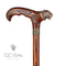 Tiger Walking Cane wood & bronze 