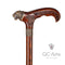 Tiger Walking Cane wood & bronze 