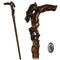 She Bear Hand carved Walking Stick Cane Dark Wood - GC-Artis Walking Sticks Canes