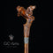 Spaniel Dog Dark wooden Walking Stick Cane