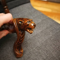 Jaguar Wooden Cane Walking Stick Ergonomic Handle - GC-Artis Walking Sticks Canes